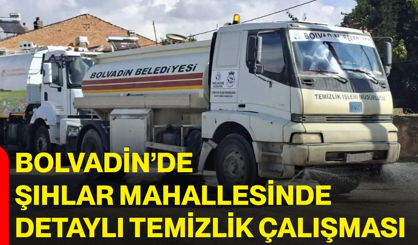 Bolvadin’de Şıhlar Mahallesinde detaylı temizlik çalışması