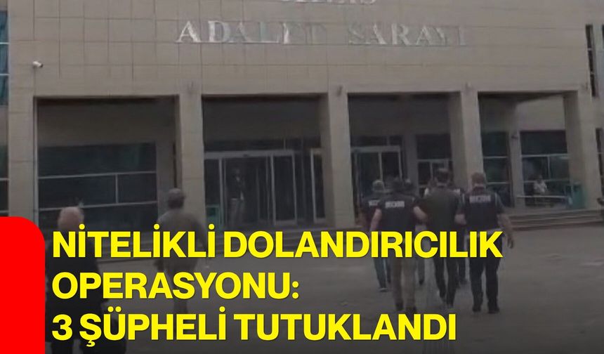 Nitelikli dolandırıcılık operasyonu: 3 şüpheli tutuklandı