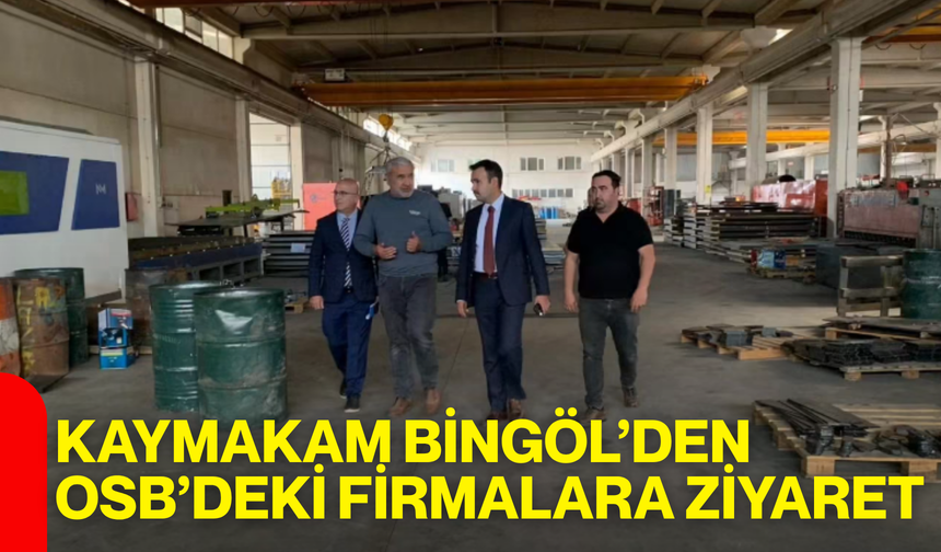 Kaymakam Bingöl’den OSB’deki firmalara ziyaret