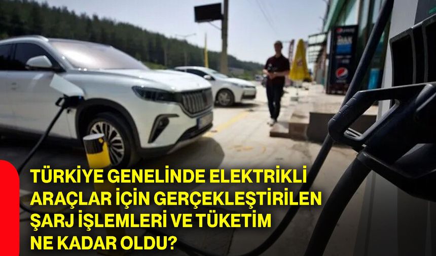 Türkiye genelinde elektrikli araçlar için gerçekleştirilen şarj işlemleri ve tüketim ne kadar oldu?