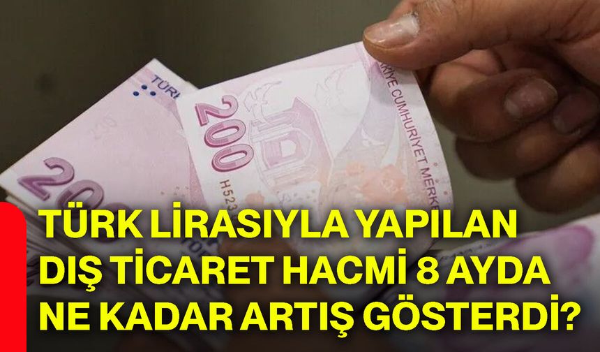 Türk Lirasıyla yapılan dış ticaret hacmi 8 ayda ne kadar artış gösterdi