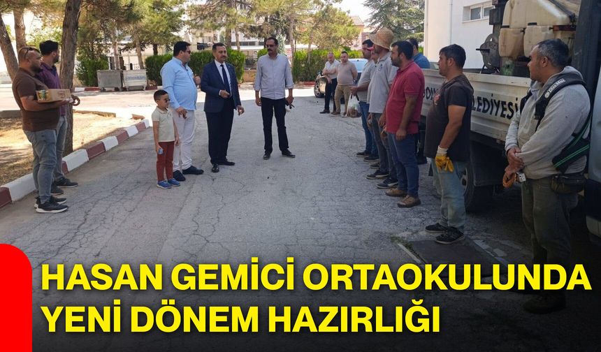 Hasan Gemici Ortaokulunda yeni dönem hazırlığı