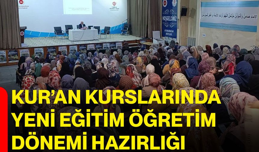 Kur’an kurslarında yeni eğitim öğretim dönemi hazırlığı