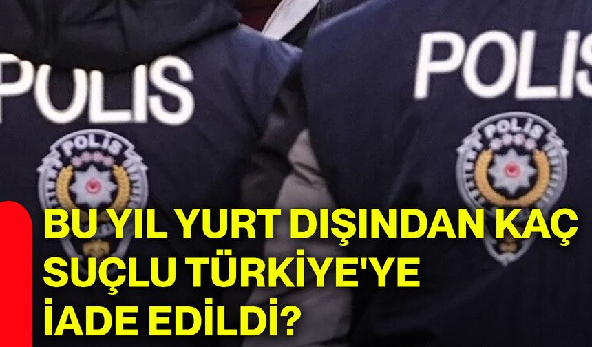 Bu yıl yurt dışından kaç suçlu Türkiye'ye iade edildi?