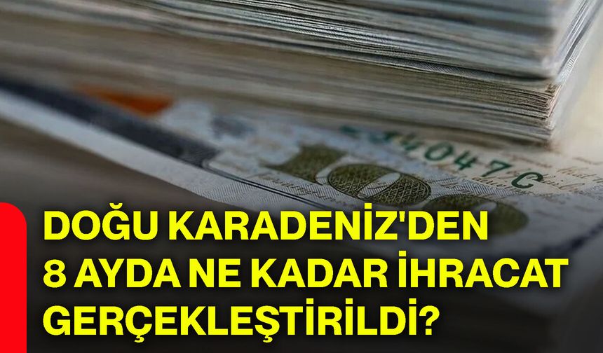 Doğu Karadeniz'den 8 ayda ne kadar ihracat gerçekleştirildi?