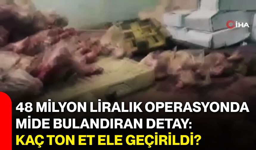 48 milyon liralık operasyonda mide bulandıran detay: Kaç ton et ele geçirildi?