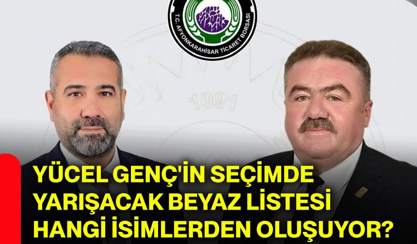 Yücel Genç'in seçimde yarışacak Beyaz Listesi hangi isimlerden oluşuyor?