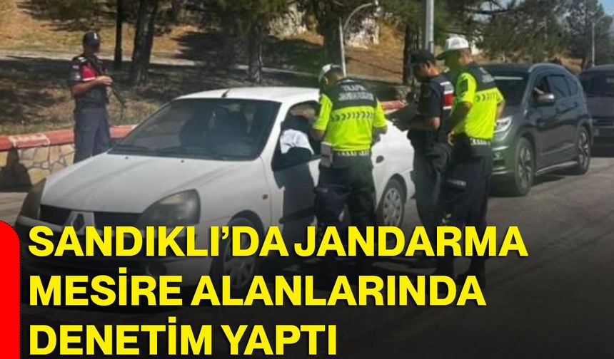 Sandıklı’da jandarma mesire alanlarında denetim yaptı