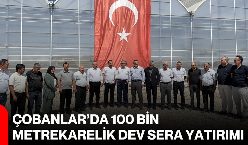 Çobanlar’da 100 Bin Metrekarelik dev sera yatırımı