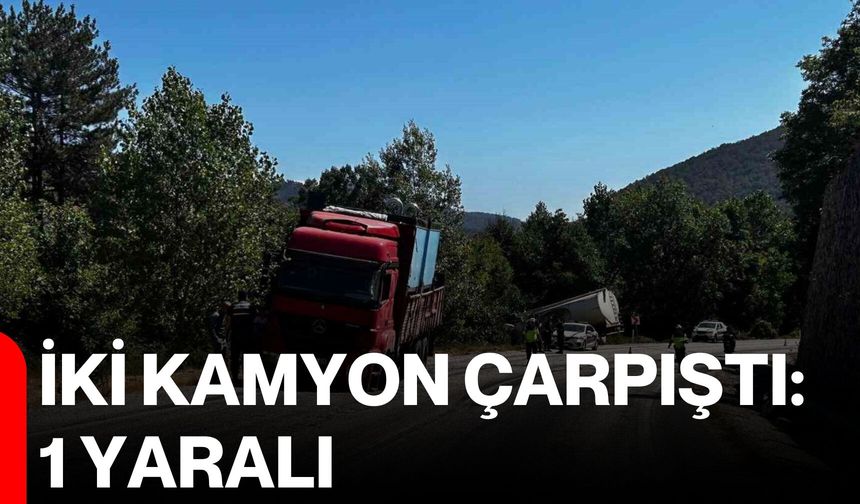 İki kamyon çarpıştı: 1 yaralı