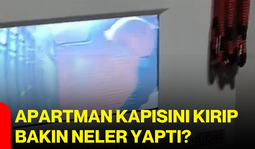 Apartman kapısını kırıp bakın neler yaptı?