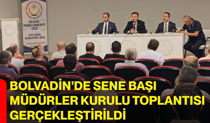 Bolvadin’de sene başı müdürler kurulu toplantısı gerçekleştirildi