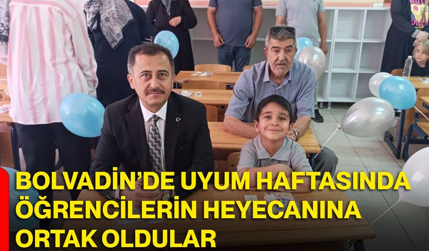 Bolvadin’de uyum haftasında öğrencilerin heyecanına ortak oldular