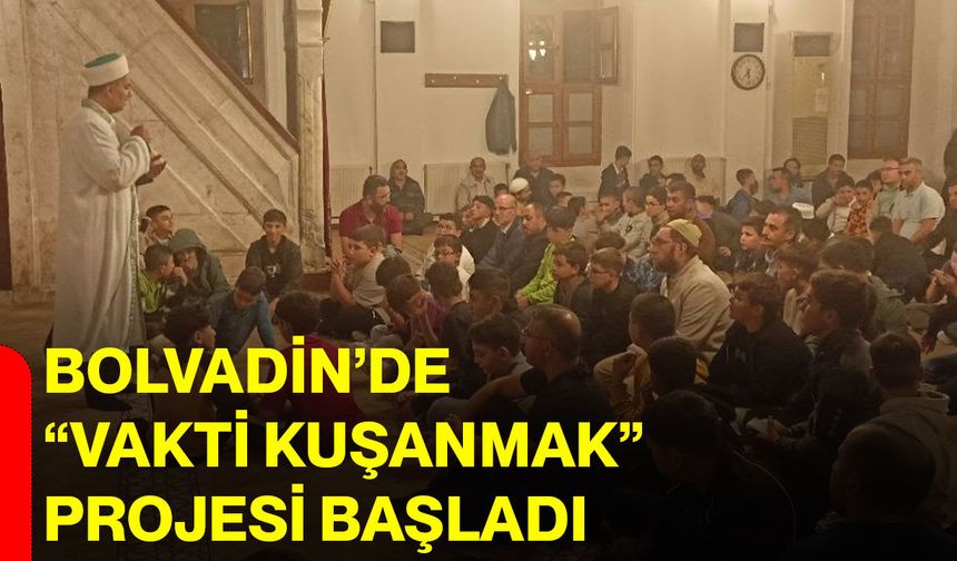Bolvadin’de “Vakti Kuşanmak” projesi başladı
