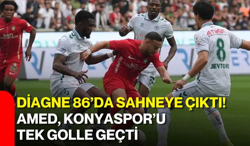 Diagne 86’da sahneye çıktı! Amed, Konyaspor’u tek golle geçti