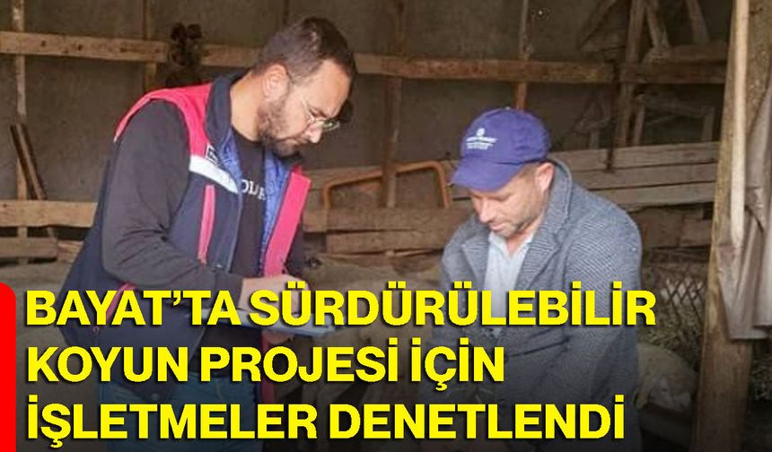 Bayat’ta sürdürülebilir koyun projesi için işletmeler denetlendi