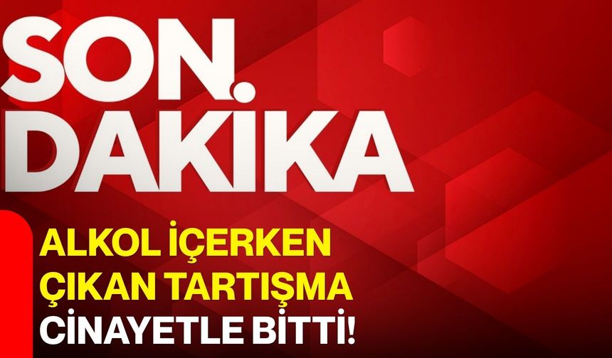 Alkol içerken çıkan tartışma cinayetle bitti!
