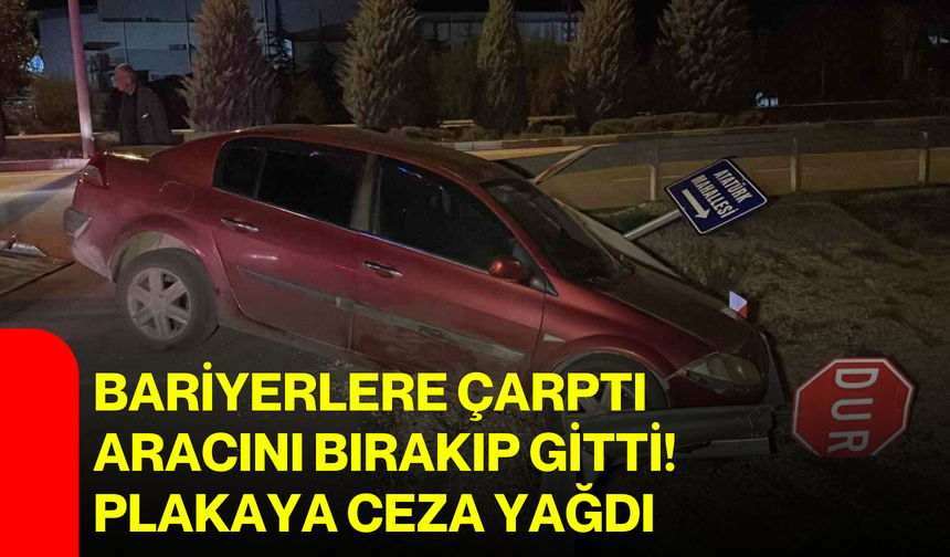 Bariyerlere çarptı, aracını bırakıp gitti! Plakaya ceza yağdı