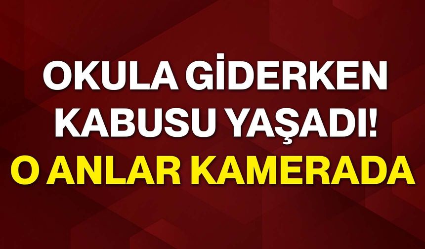 Okula giderken kabusu yaşadı! O anlar kamerada