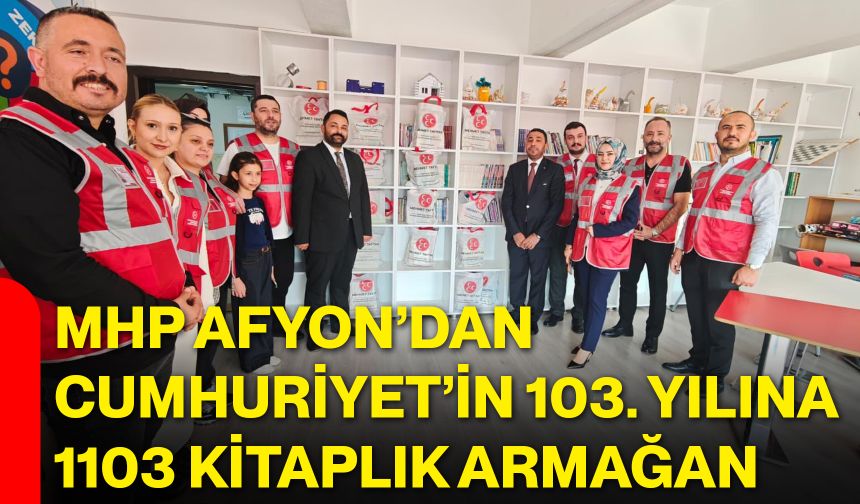 MHP Afyon’dan Cumhuriyet’in 103. yılına 1103 kitaplık armağan