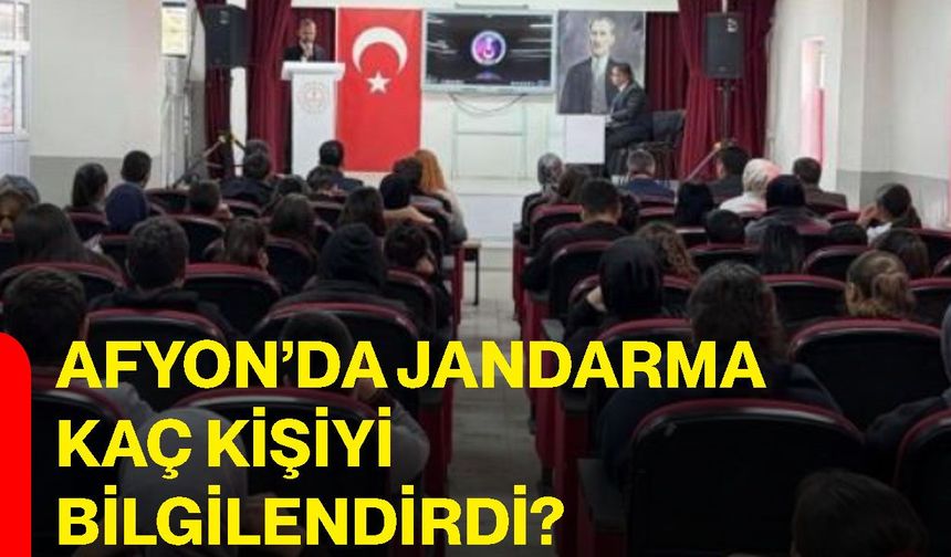 Afyon’da jandarma kaç kişiyi bilgilendirildi?