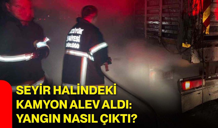 Seyir halindeki kamyon alev aldı: Yangın nasıl çıktı?