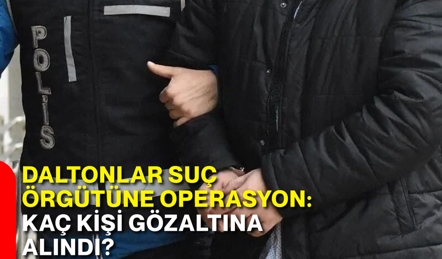 Daltonlar suç örgütüne operasyon: Kaç kişi gözaltına alındı?