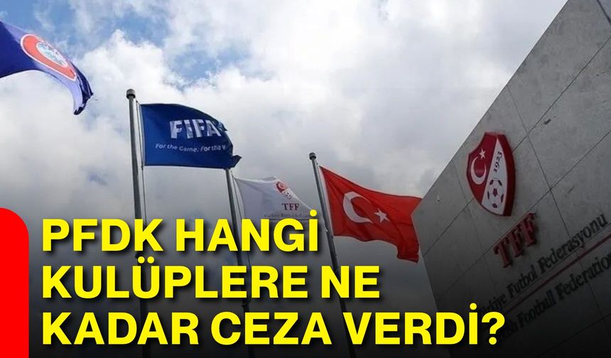 PFDK hangi kulüplere, ne kadar ceza verdi?