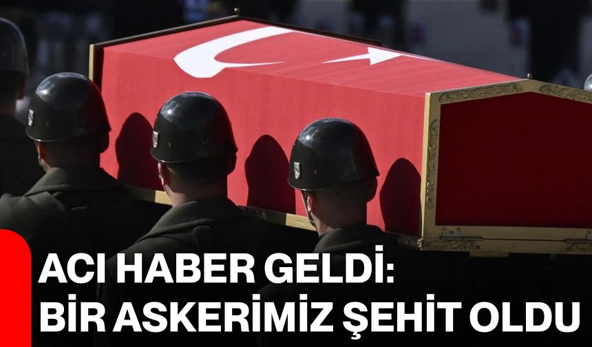 Acı haber geldi: Bir askerimiz şehit oldu
