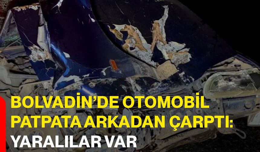 Bolvadin’de otomobil patpata arkadan çarptı: Yaralılar var