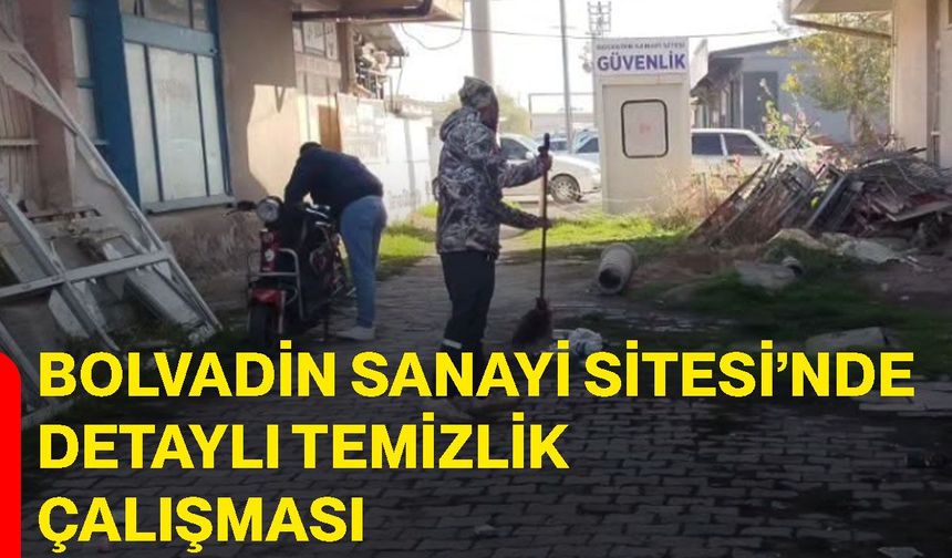 Bolvadin Sanayi Sitesi’nde detaylı temizlik çalışması