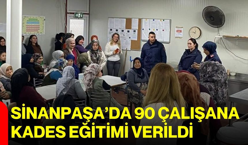Sinanpaşa’da 90 çalışana KADES eğitimi verildi