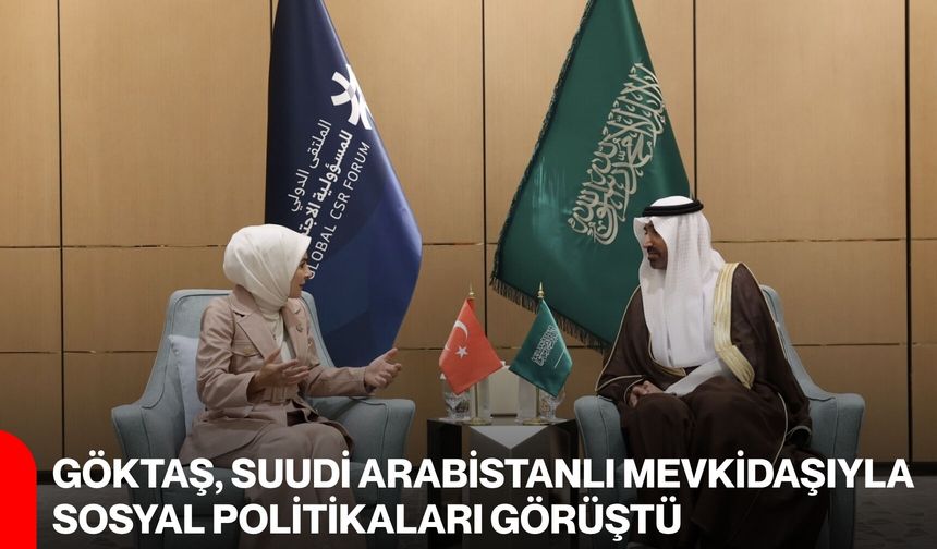 Göktaş, Suudi Arabistanlı mevkidaşıyla sosyal politikaları görüştü