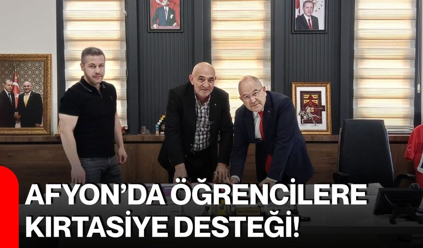 Afyon’da öğrencilere kırtasiye desteği!