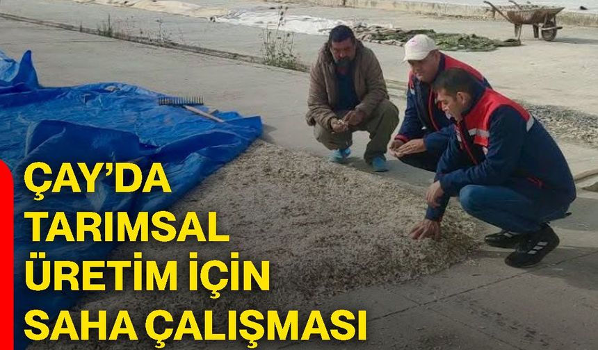 Çay’da tarımsal üretim için saha çalışması