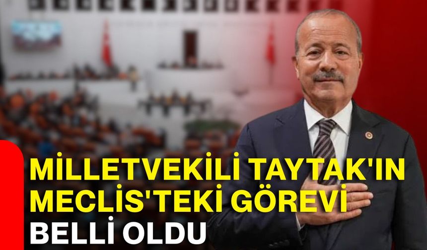 Milletvekili Taytak'ın Meclis'teki görevi belli oldu