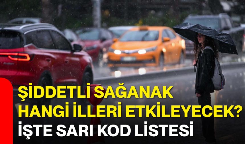 Şiddetli sağanak hangi illeri etkileyecek? İşte sarı kod listesi
