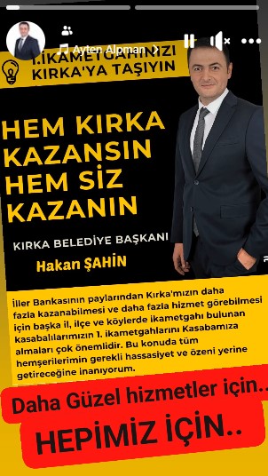 Kırka Belediye Başkanı'ndan İkamet Çağrısı: "Hem Kırka Kazansın Hem Siz Kazanın"