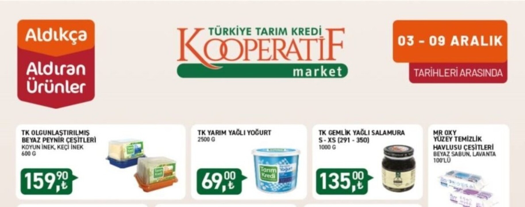 Tarim Kredi Markette 7 Gunluk Indirim Soleni 16 Urun Dip Fiyatlarla Raflara Dizildi