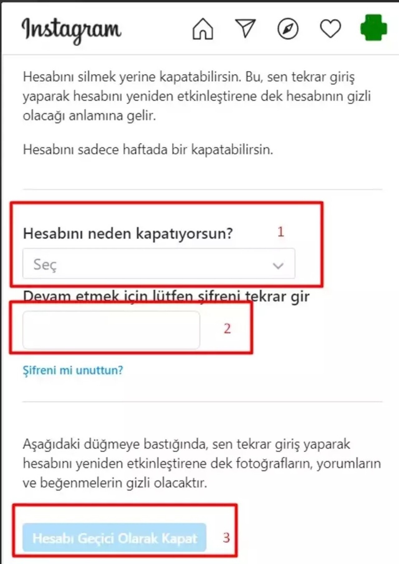 Instagram Hesap Dondurma Nasil Yapilir Instagram Gecici Hesap Dondurma