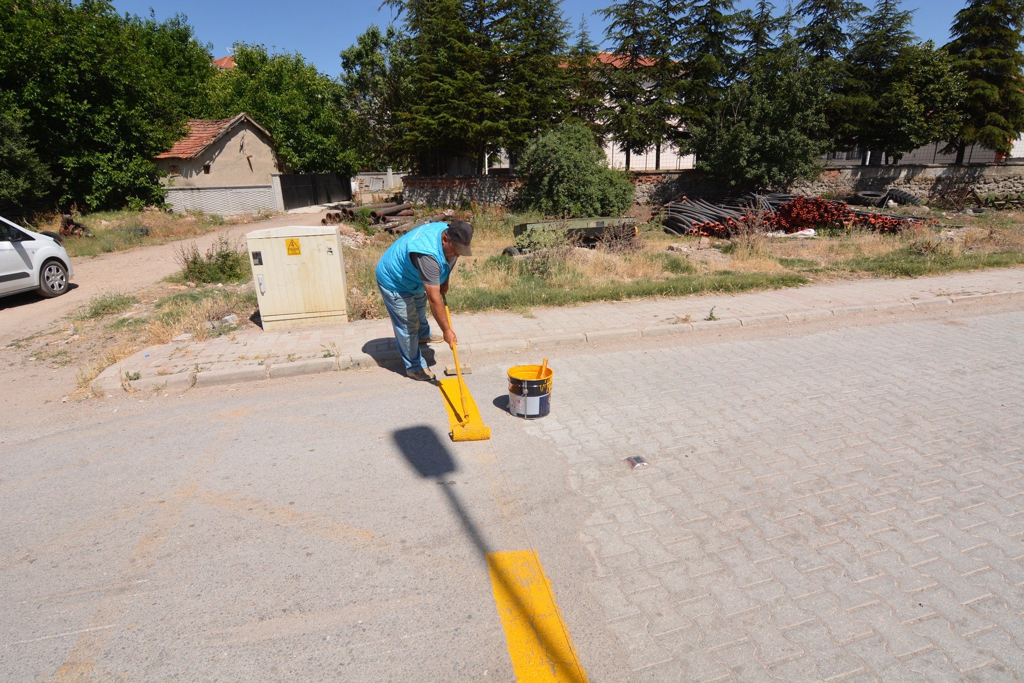 Sandıklı’da Trafikte Görünürlük Arttı Çizgiler Yenilendi (4)