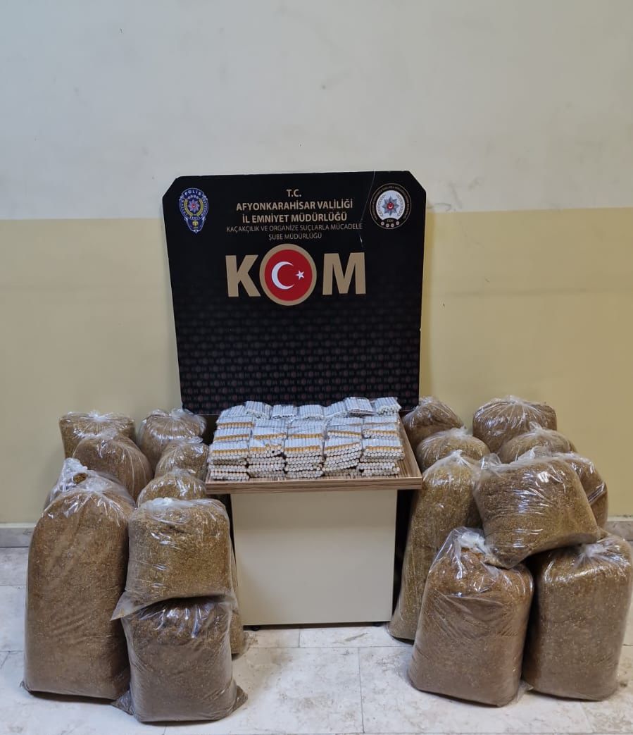 Afyon’da 85 Kilo Kaçak Tütün Ele Geçirildi