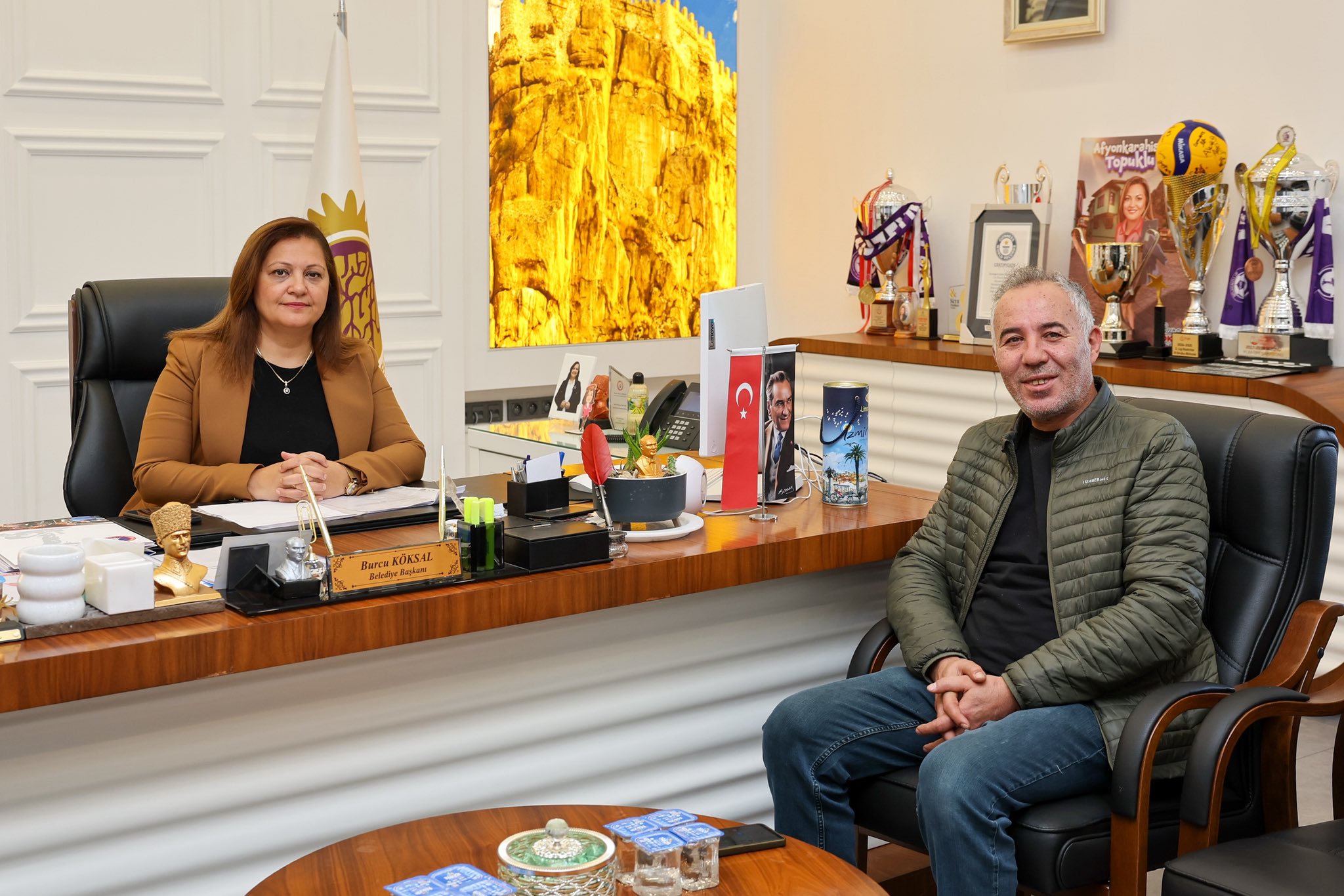 Başkan Köksal, İlçe Başkani Çengel İle Bi̇r Araya Geldi̇