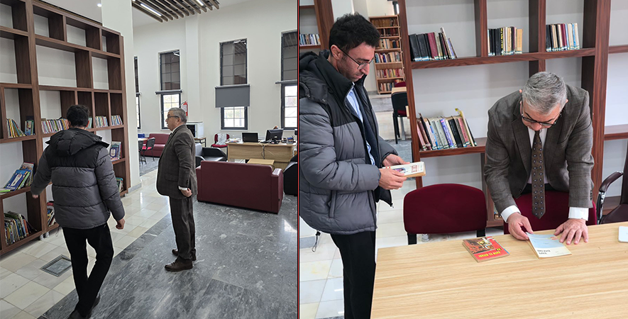 Başkan Özaşkin, Mi̇llet Bahçesi̇ Kütüphanesi̇'ni̇ İnceledi̇