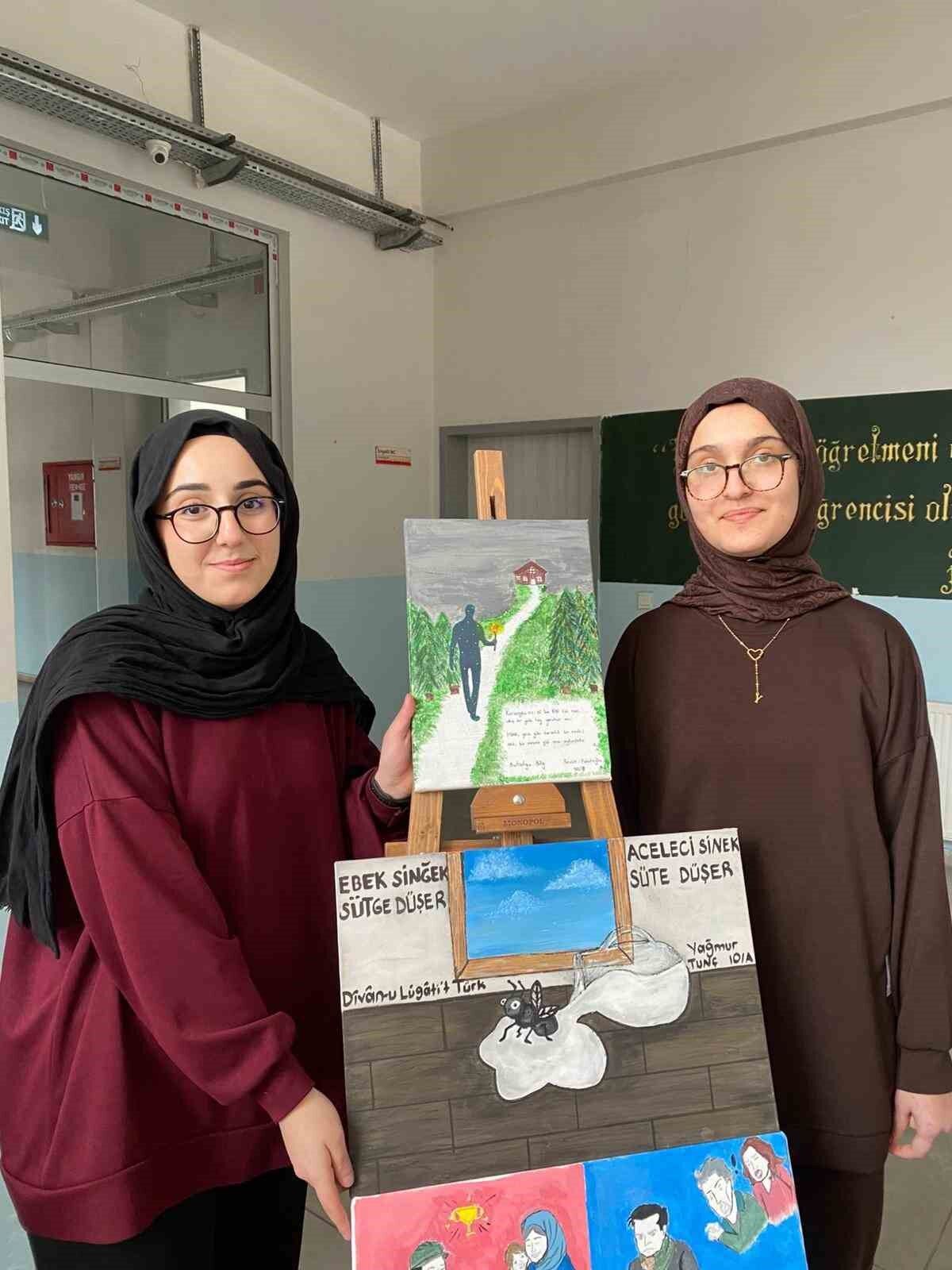 Atasözleri̇ Ve Deyi̇mler Hayal Gücüyle Tuvale Yansitildi (2)