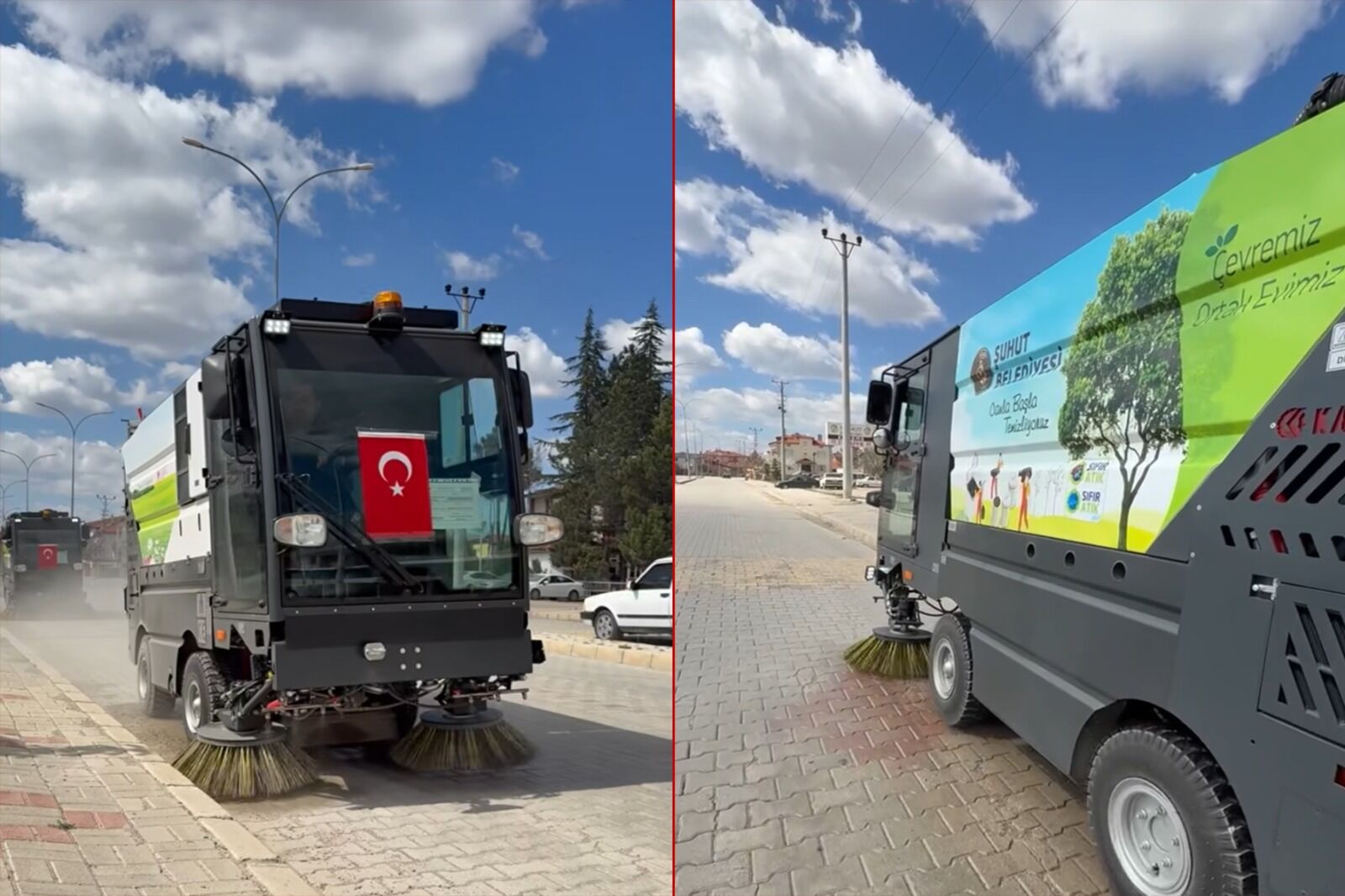 Şuhut’ta Yeni Yol Süpürme Araçları Hizmete Girdi!2