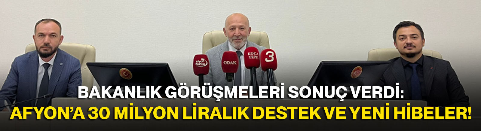Bakanlık görüşmeleri sonuç verdi! Afyon’a 30 milyon liralık destek ve yeni hibeler
