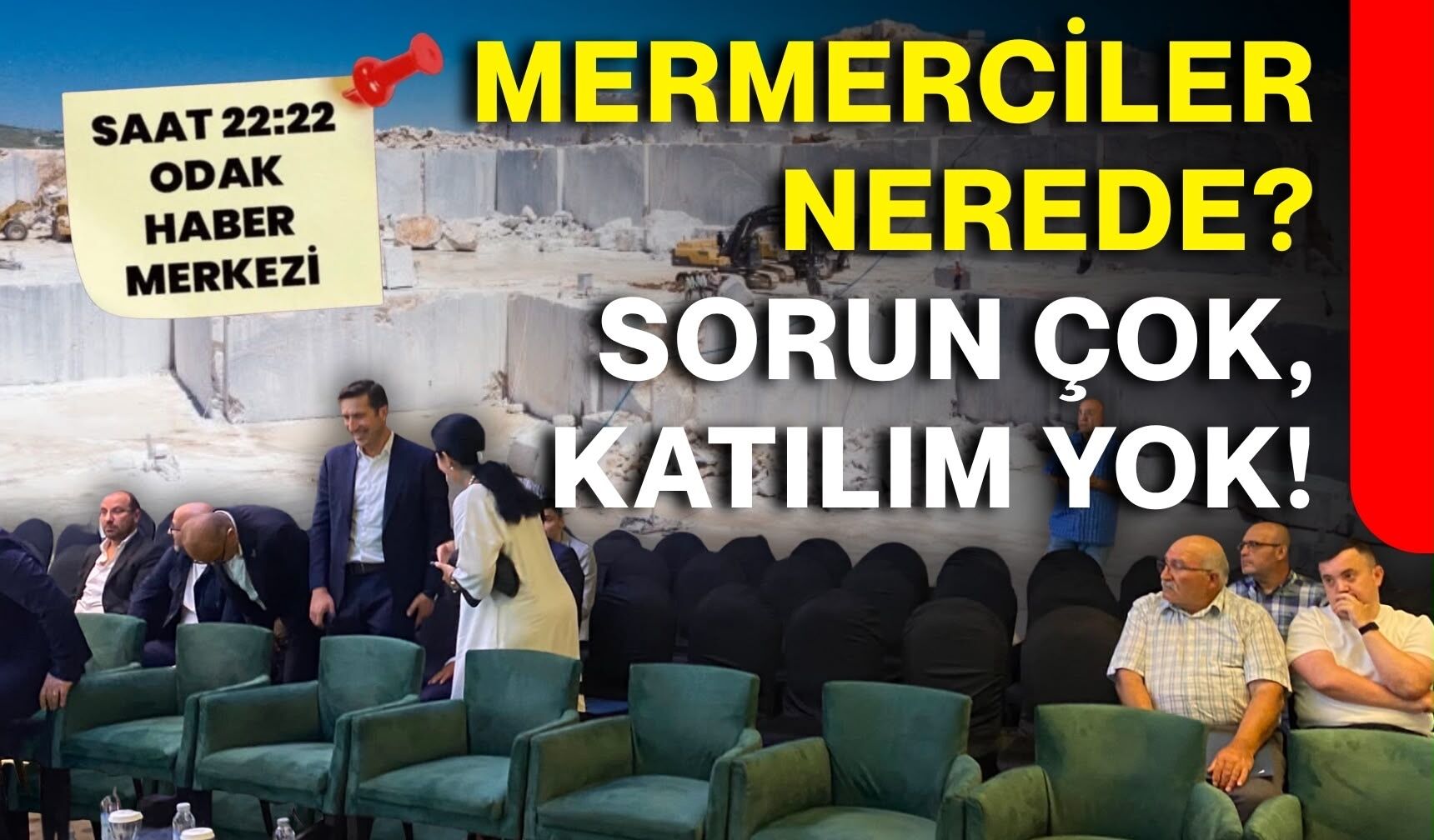 Mermerciler nerede? Sorun çok, katılım yok!