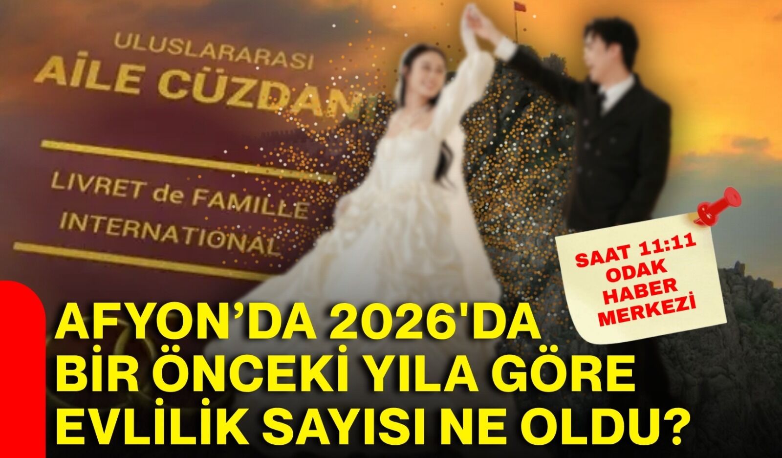 Afyon’da 2026'da bir önceki yıla göre evlilik sayısı ne oldu?