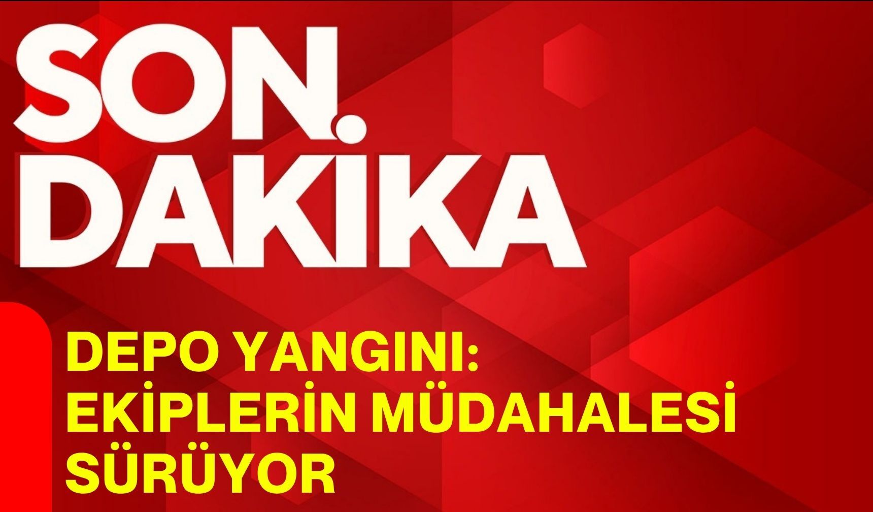 Depo yangını: Ekiplerin müdahalesi sürüyor